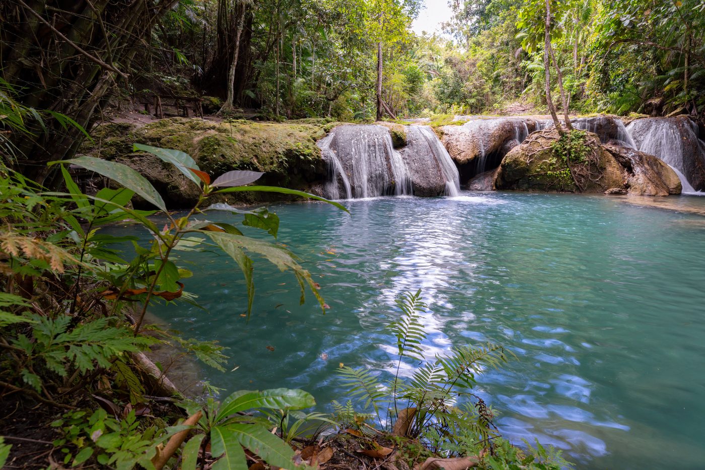 Lugnason Falls and its turquoise pool, Siquijor