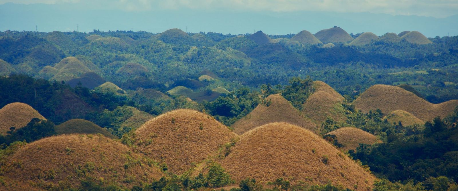 Chocolate Hills seen from above near Batuan, Bohol