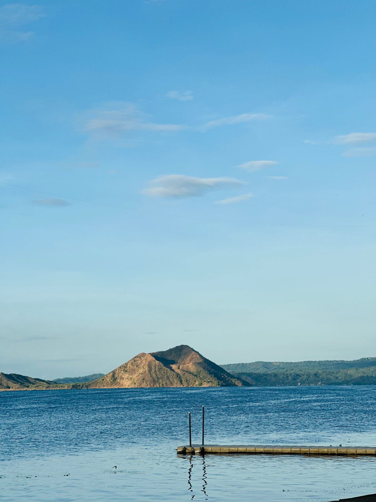 Taal Volcano island and Taal Lake seen from Talisay